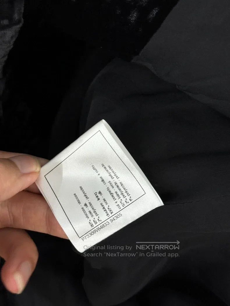 Chanel Chanel 22B pink collar black velvet mid-length jacket Size XS / US 0-2 / IT 36-38 - 7 Thumbnail