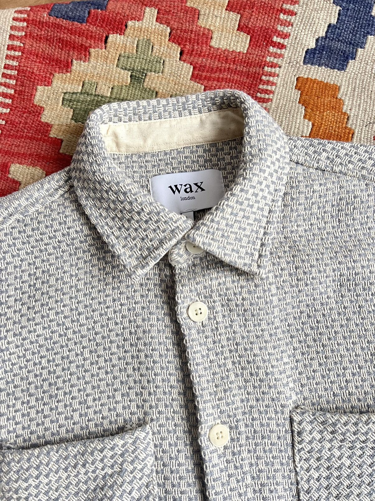 Universal Works Wax London SS24 Stephney Whiting Overshirt Blue Size US L / EU 52-54 / 3 - 11 Thumbnail