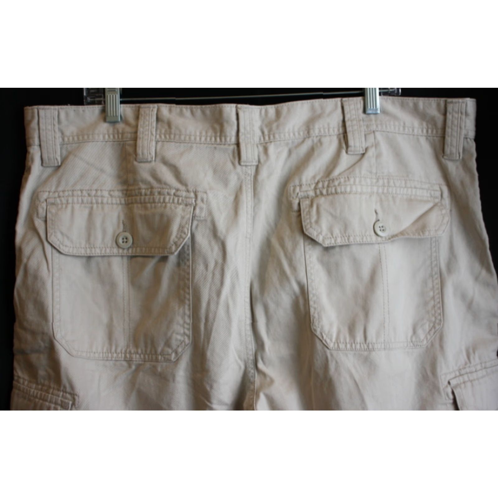 Vintage St John's Bay Outfitters Khaki Cargo Shorts Size 40 100% Cotton Cargo Shorts Beige Regular Men Size US 40 / EU 56 - 6 Thumbnail