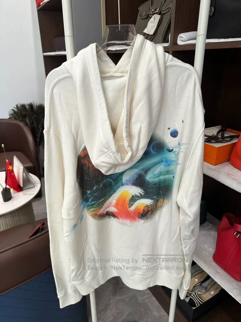 Loewe Loewe Men's logo painted hooded sweatshirt Size US S / EU 44-46 / 1 - 1 Thumbnail