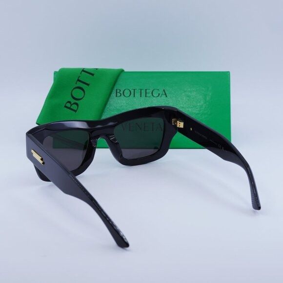 Bottega Veneta Bottega Veneta BV1357S 001 Sunglasses Black Square Frame Size ONE SIZE - 8 Thumbnail