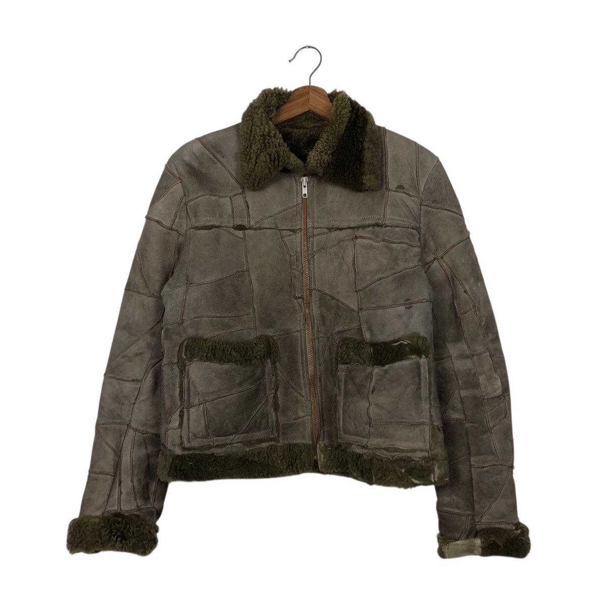 Japanese Brand Vtg Cropped Leather Jacket Patchwork Unbranded Issey Miyake Size US M / EU 48-50 / 2 - 2 Thumbnail