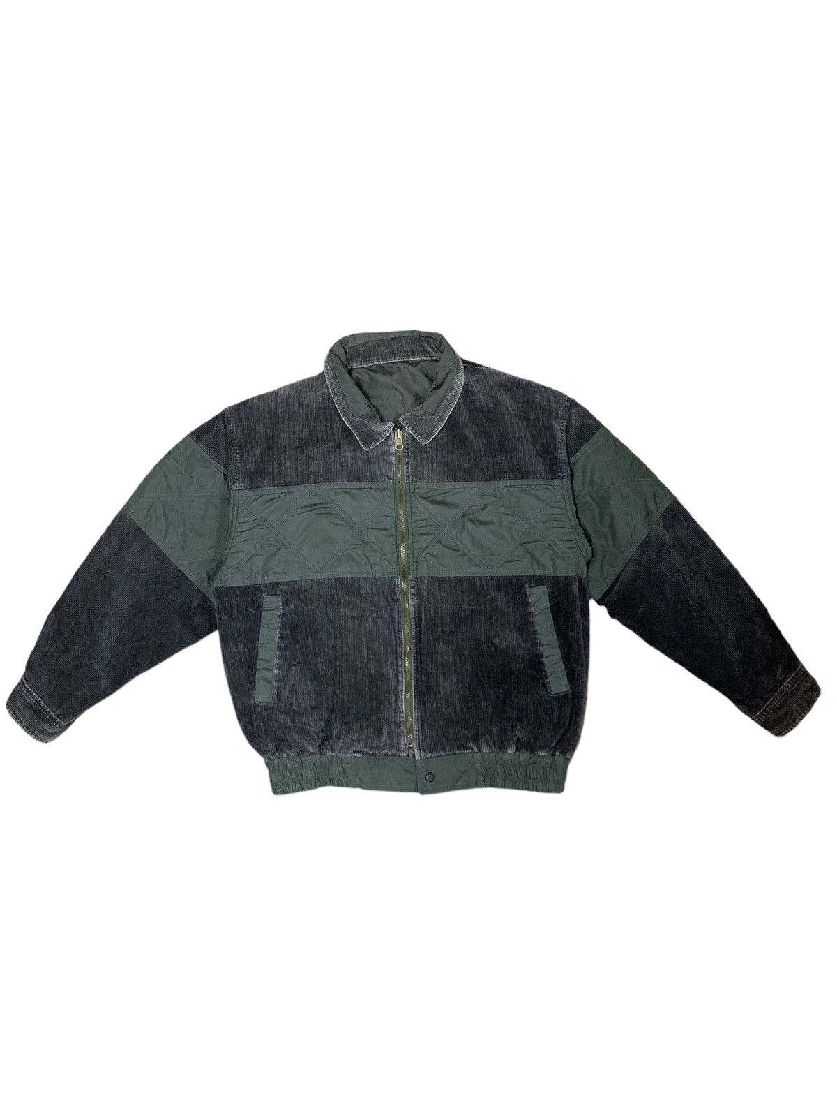 Designer × Issey Miyake × Vintage Vintage Issey Miyake Corduroy Reversible Bomber Jacket Size US M / EU 48-50 / 2 - 1 Thumbnail