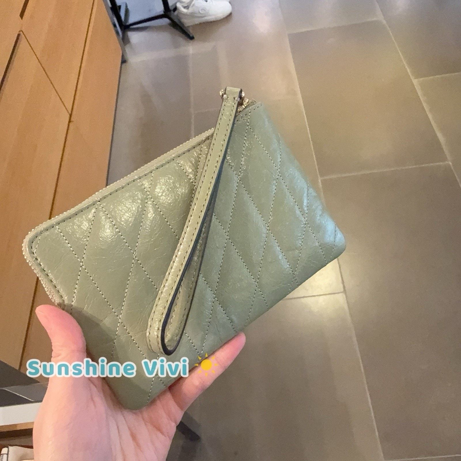Coach NWT Coach Corner Zip Wristlet CEF80 leather PISTACHIO Size ONE SIZE - 4 Thumbnail