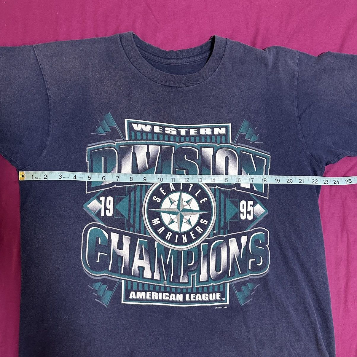 Vintage Vintage Seattle Mariners T Shirt XL 1995 Western Division Size US XL / EU 56 / 4 - 4 Thumbnail