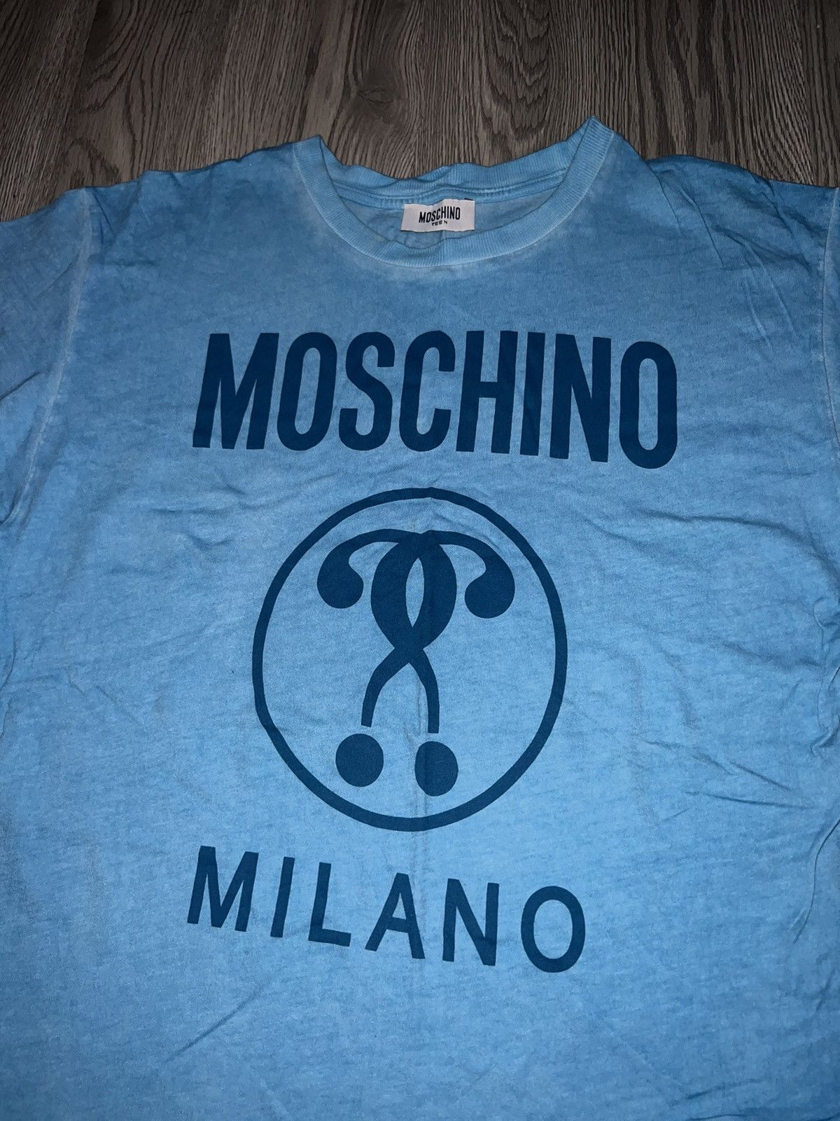 Moschino Moschino teen dyed blue t shirt 💙🌊 Size S / US 4 / IT 40 - 3 Thumbnail