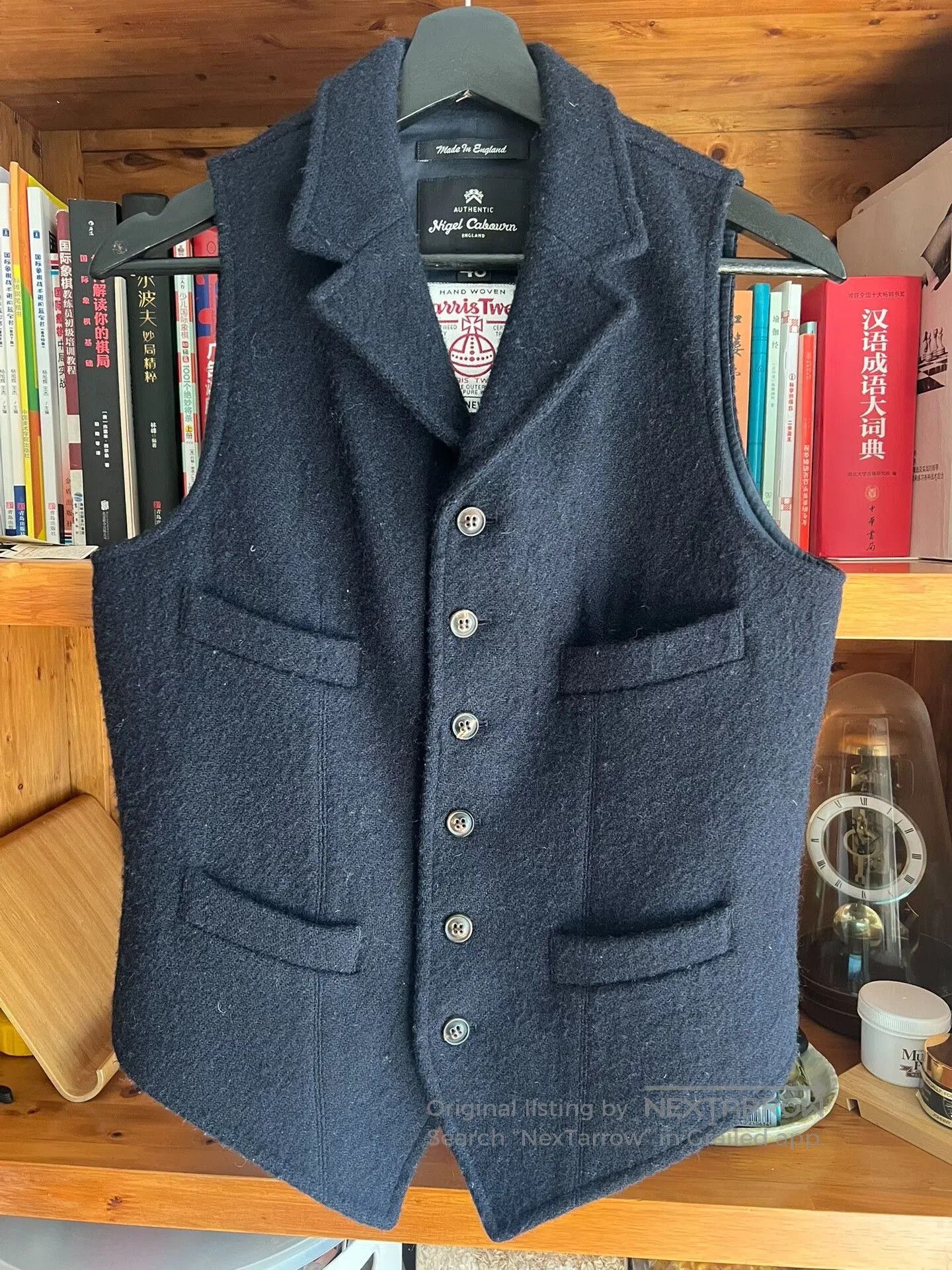 Nigel Cabourn Nigel Cabourn Indigo Harris Wool Vest. Size US S / EU 44-46 / 1 - 1 Thumbnail