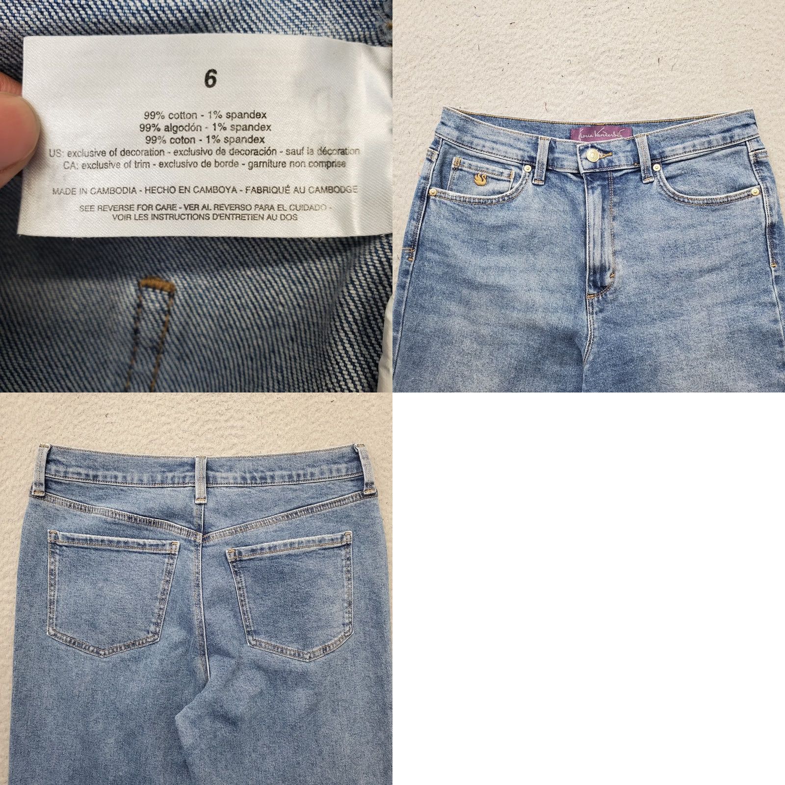 Gloria Vanderbilt Gloria Vanderbilt Jeans Womens 6 Blue Denim Medium Wash Stretch Straight Leg Jeans Size 28" / US 6 / IT 42 - 8 Thumbnail