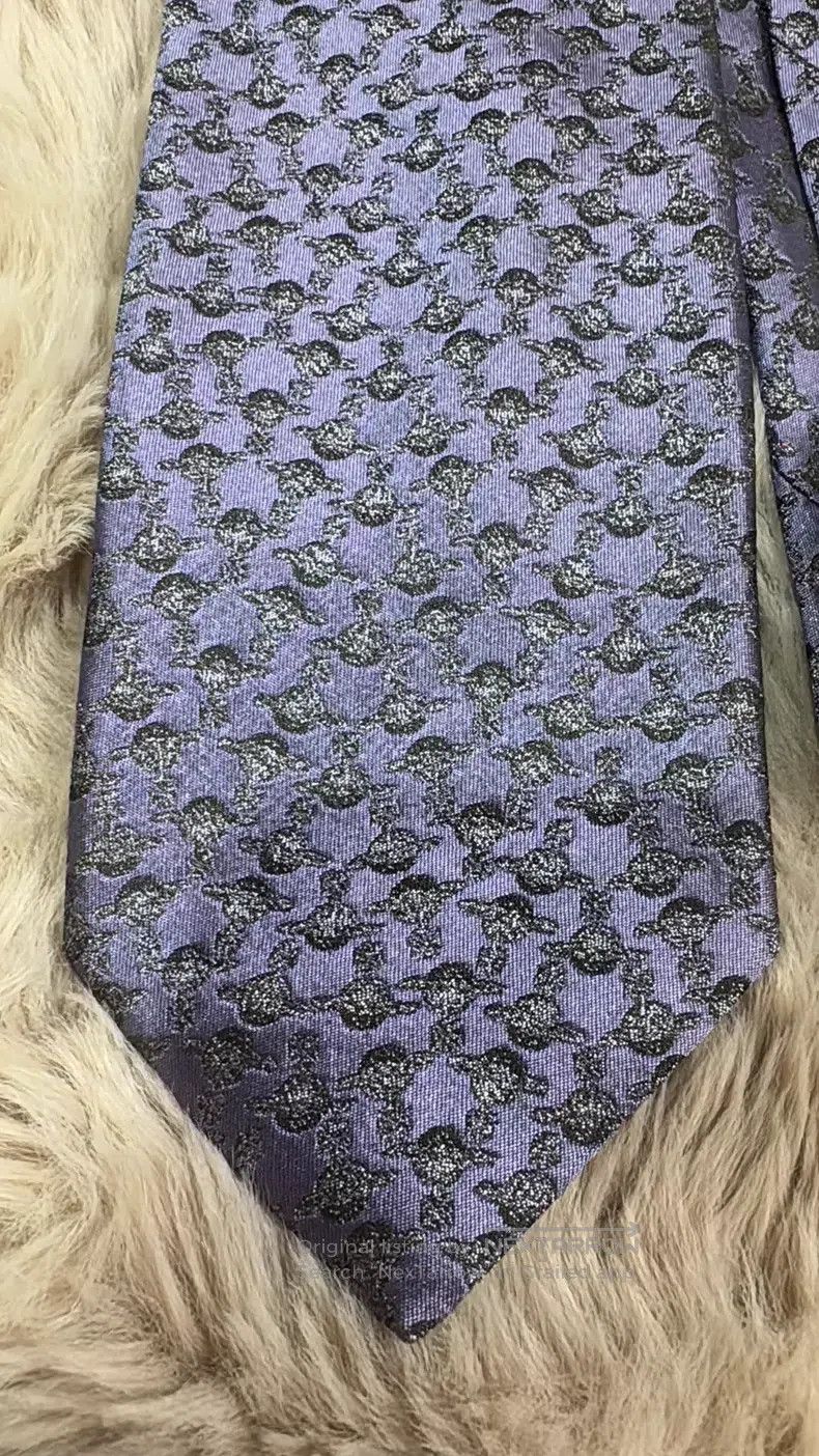 Vivienne Westwood Vivienne Westwood Purple all-over printed logo tie Size ONE SIZE - 3 Thumbnail