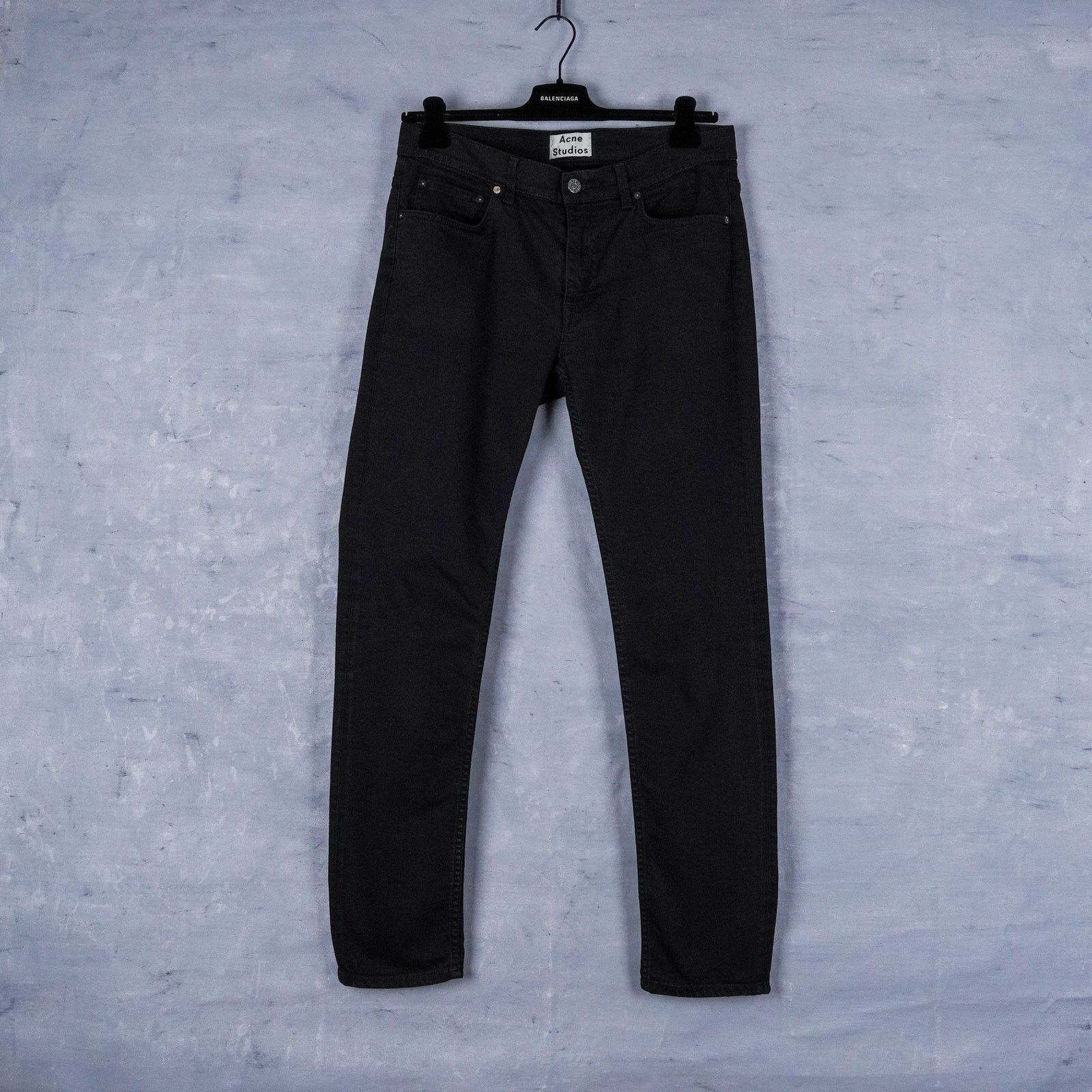 Acne studios ace stay cash denim slim fit black pants jeans