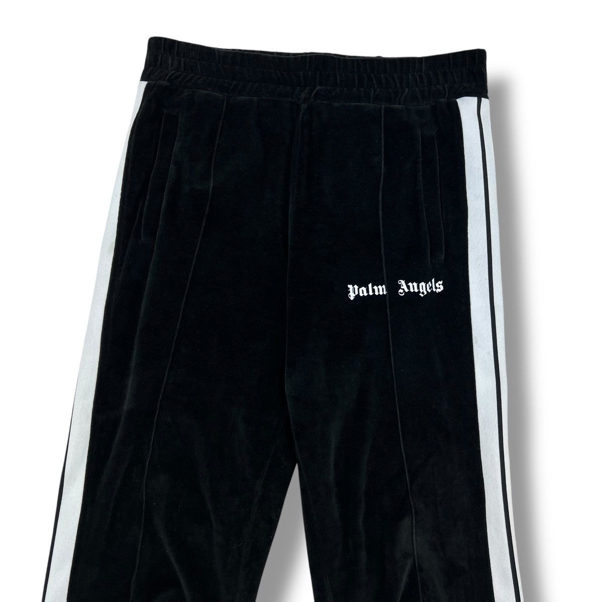Palm Angels Black Velour Sweatpants