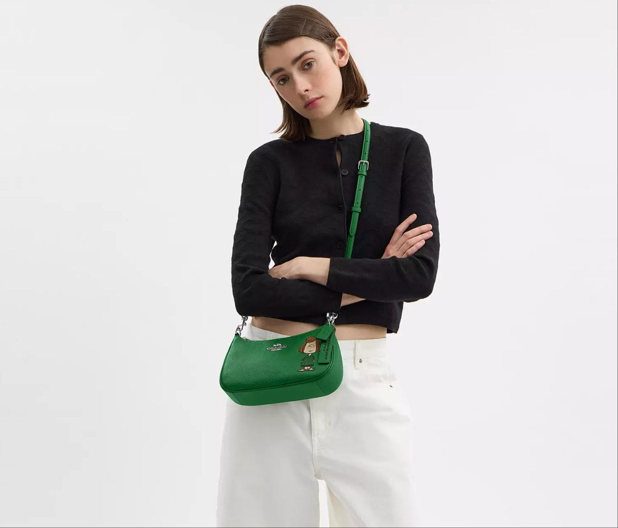 Coach Coach X Peanuts Teri Shoulder Bag Peppermint Patty CBJ77 Size ONE SIZE - 7 Thumbnail