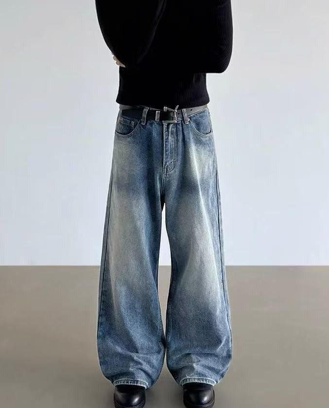 Vintage American retro vintag men's loose baggy wide-leg jeans Size US 32 / EU 48 - 3 Thumbnail