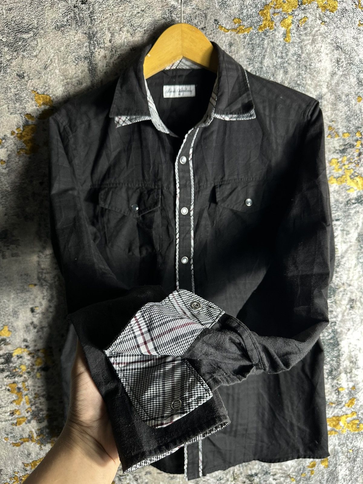 Yohji Yamamoto UNDEFINED DOUBLE COLLAR GOTHIC WESTERN SHIRT IFSIX LGB STYLE Size US M / EU 48-50 / 2 - 4 Thumbnail