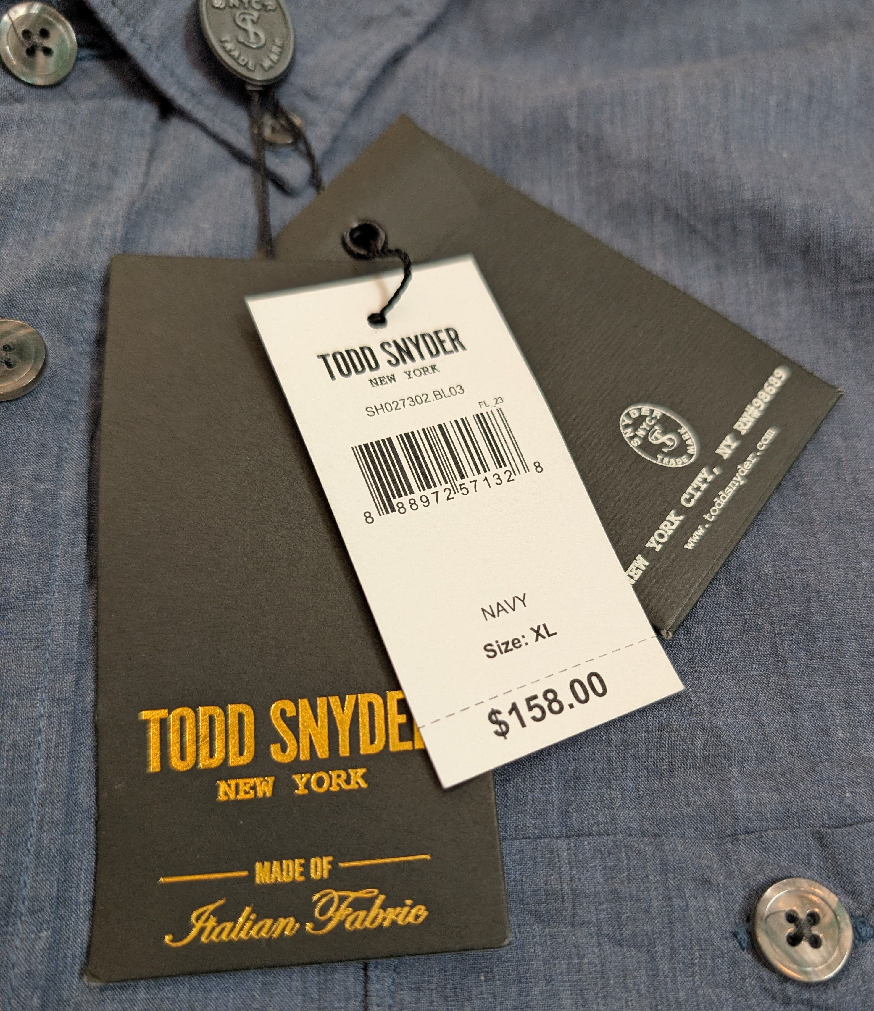 Todd Snyder NWT Todd Snyder Melange Poplin Button Down Shirt Size US XL / EU 56 / 4 - 3 Thumbnail