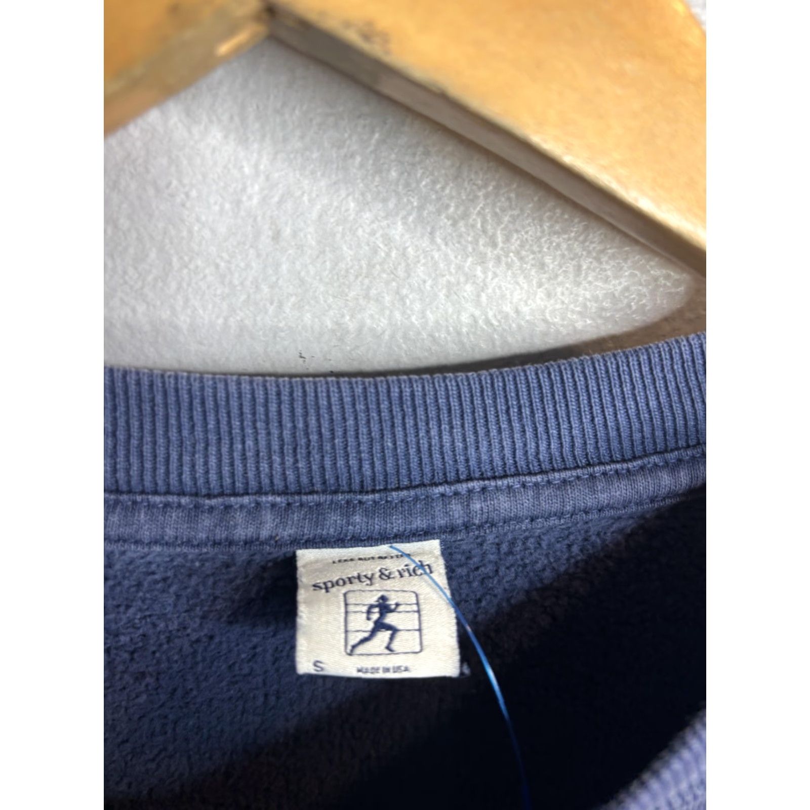 Sporty & Rich SPORTY & RICH Sweatshirt Crewneck Logo Graphic Pullover Mens S Blue USA Created Kid? Size US S / EU 44-46 / 1 - 3 Thumbnail