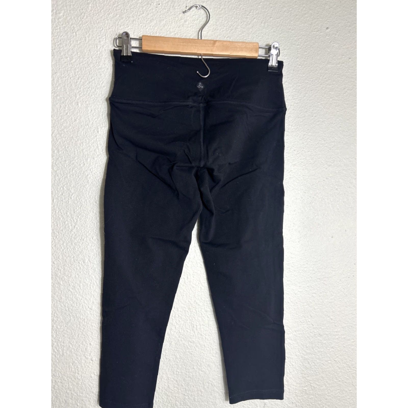 Prana VINTAGE Prana Womens Small Black Leggings Yoga Pants 24x20 Size 28" / US 6 / IT 42 - 6 Thumbnail