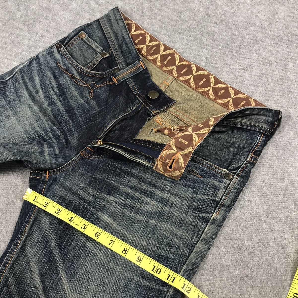 Japanese Brand FLARED JEANS EDWIN DENIM DISTRESSED DENIM PANTS Size US 32 / EU 48 - 11 Thumbnail
