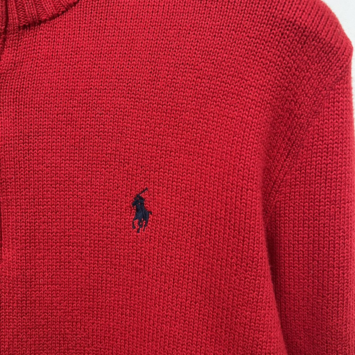 Polo Ralph Lauren × Ralph Lauren × Vintage Polo Ralph Lauren 1/4 zip hoodie sweater vintage Size US M / EU 48-50 / 2 - 2 Thumbnail