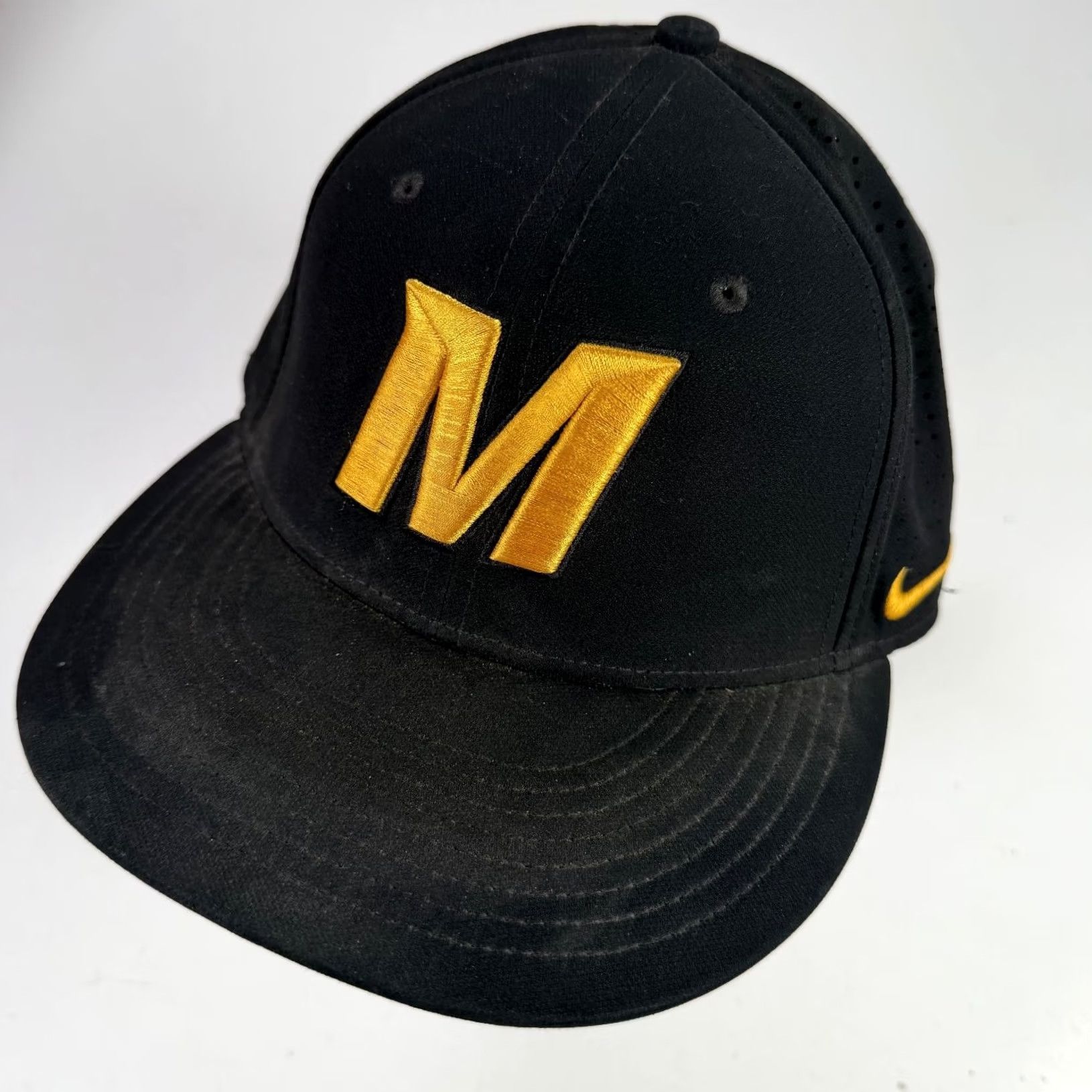 Nike Nike Missouri Tigers Baseball Cap Mizzou Fitted 7 1/4 Black Gold NCAA Mens Size ONE SIZE - 2 Thumbnail