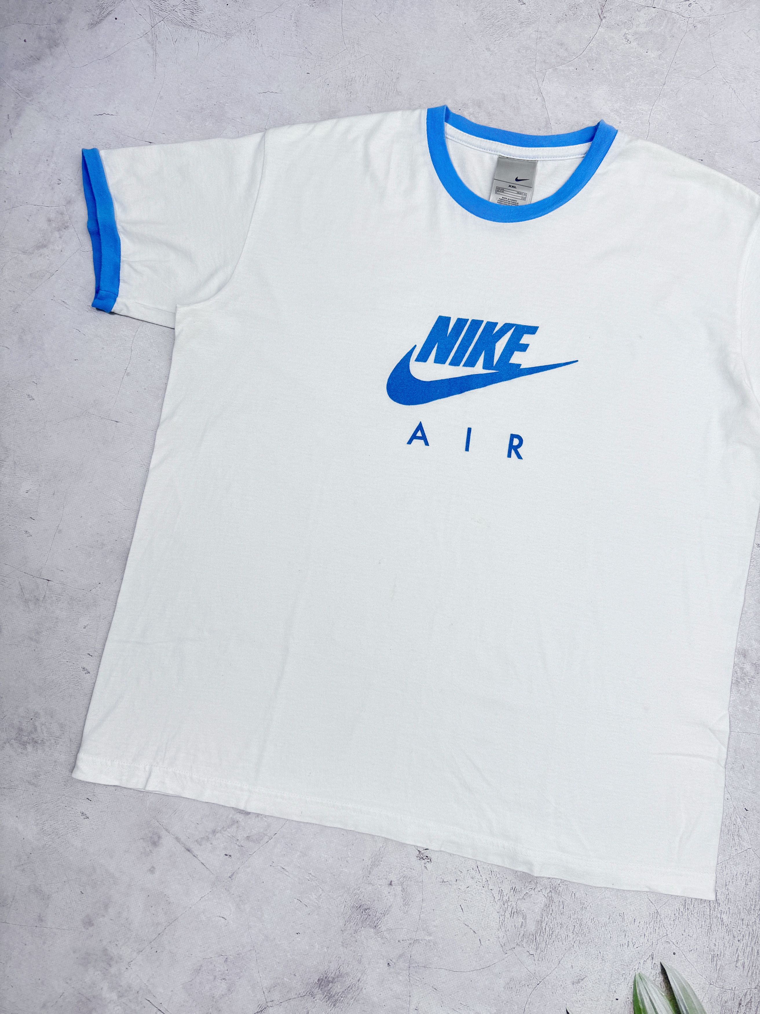 Nike × Vintage Y2K Nike Air T-Shirt Spellout Swoosh Logo Size US XL / EU 56 / 4 - 2 Thumbnail