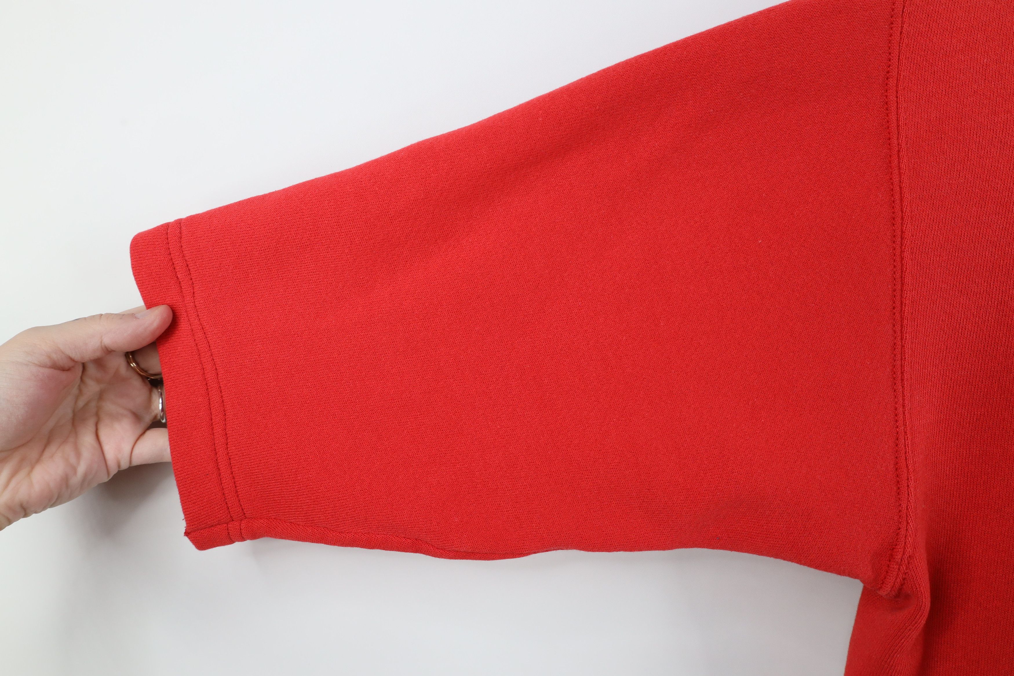 Vintage Vintage 90s State University Short Sleeve Sweatshirt Red Size US L / EU 52-54 / 3 - 8 Thumbnail