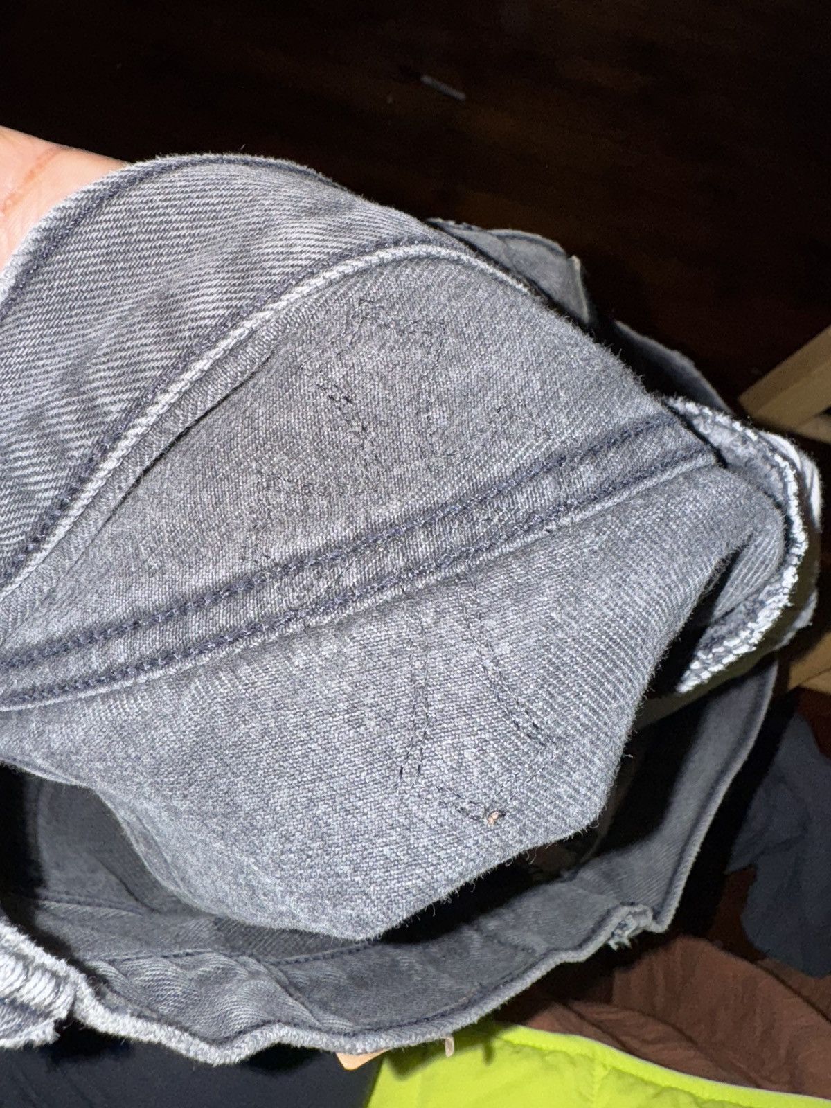 Chrome Hearts CHROME HEARTS BLACK LEATHER CROSS PATCH GREY LEVIS JEANS Size US 32 / EU 48 - 17 Thumbnail