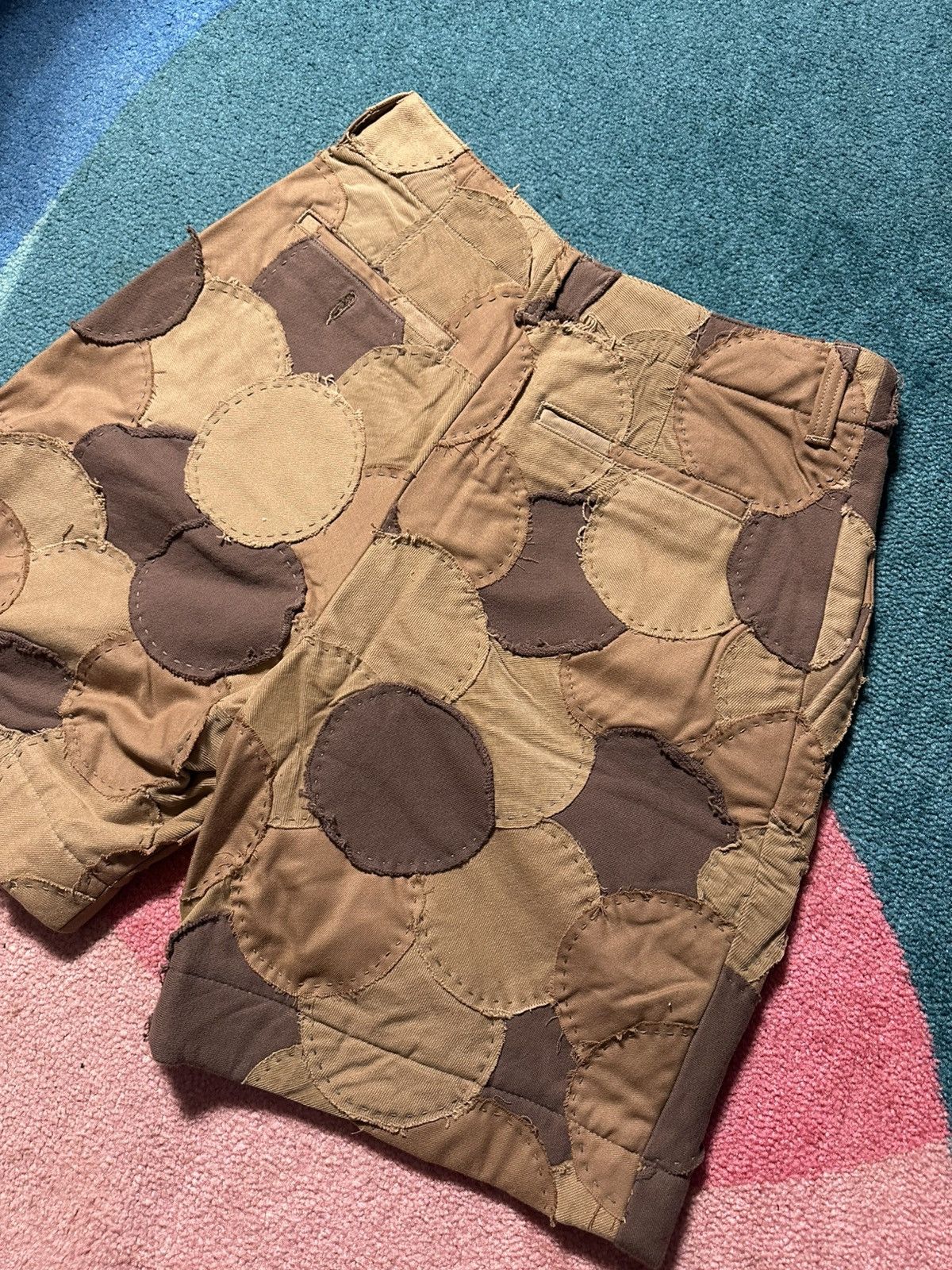 KUON Kuon Sashiko Patchwork 3/4 Trousers Size US 32 / EU 48 - 8 Thumbnail