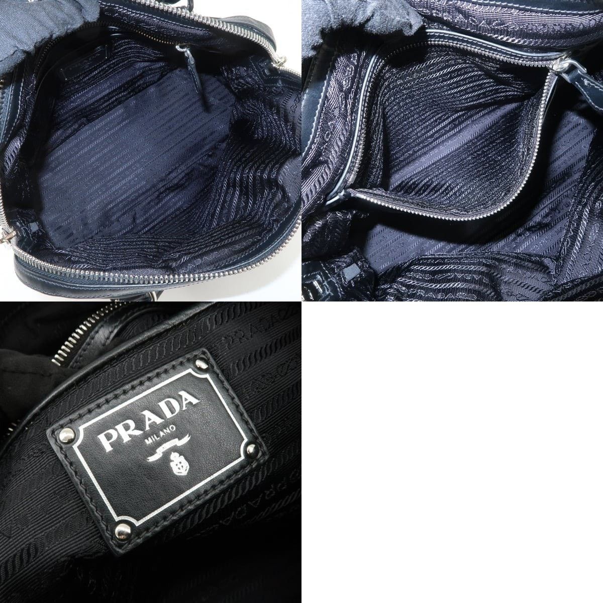 Prada Prada Nylon Leather Satchel Black Size ONE SIZE - 7 Thumbnail
