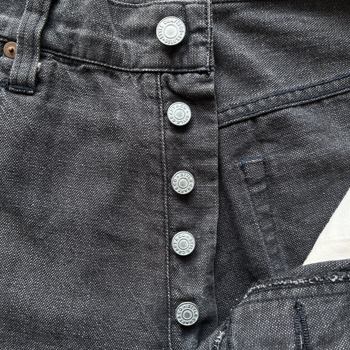 Evisu × Japanese Brand EVISU BLACK SEAGULL VELVET LIST JEANS Size US 30 / EU 46 - 15 Thumbnail