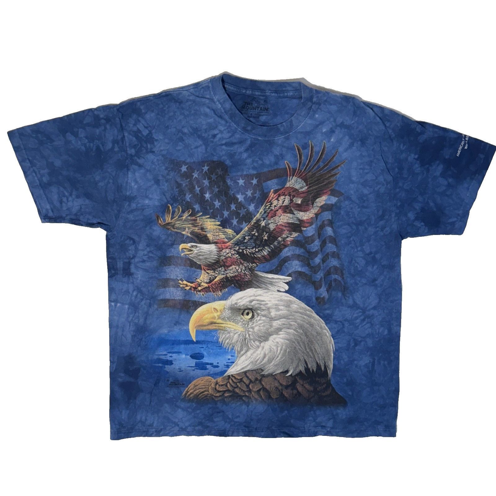 The Mountain Vintage Bald Eagle American Flag AOP Patriotic 90s Y2K TShir Size US XL / EU 56 / 4 - 1 Thumbnail