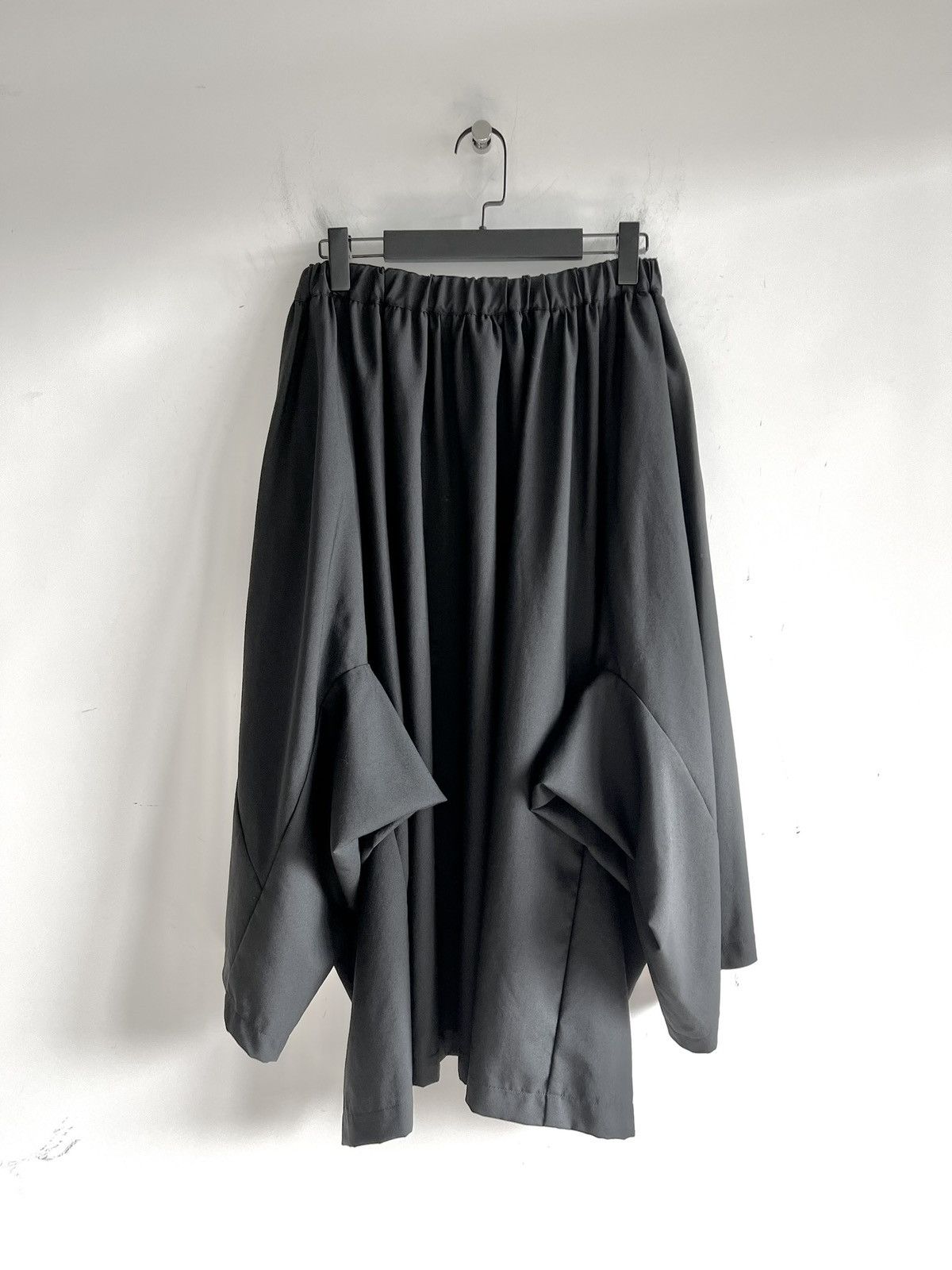 Comme des Garcons Black BLACK COMME des GARCONS - Wool Asymmetrical Gathered Skirt Size 32" / US 10 / IT 46 - 1 Thumbnail