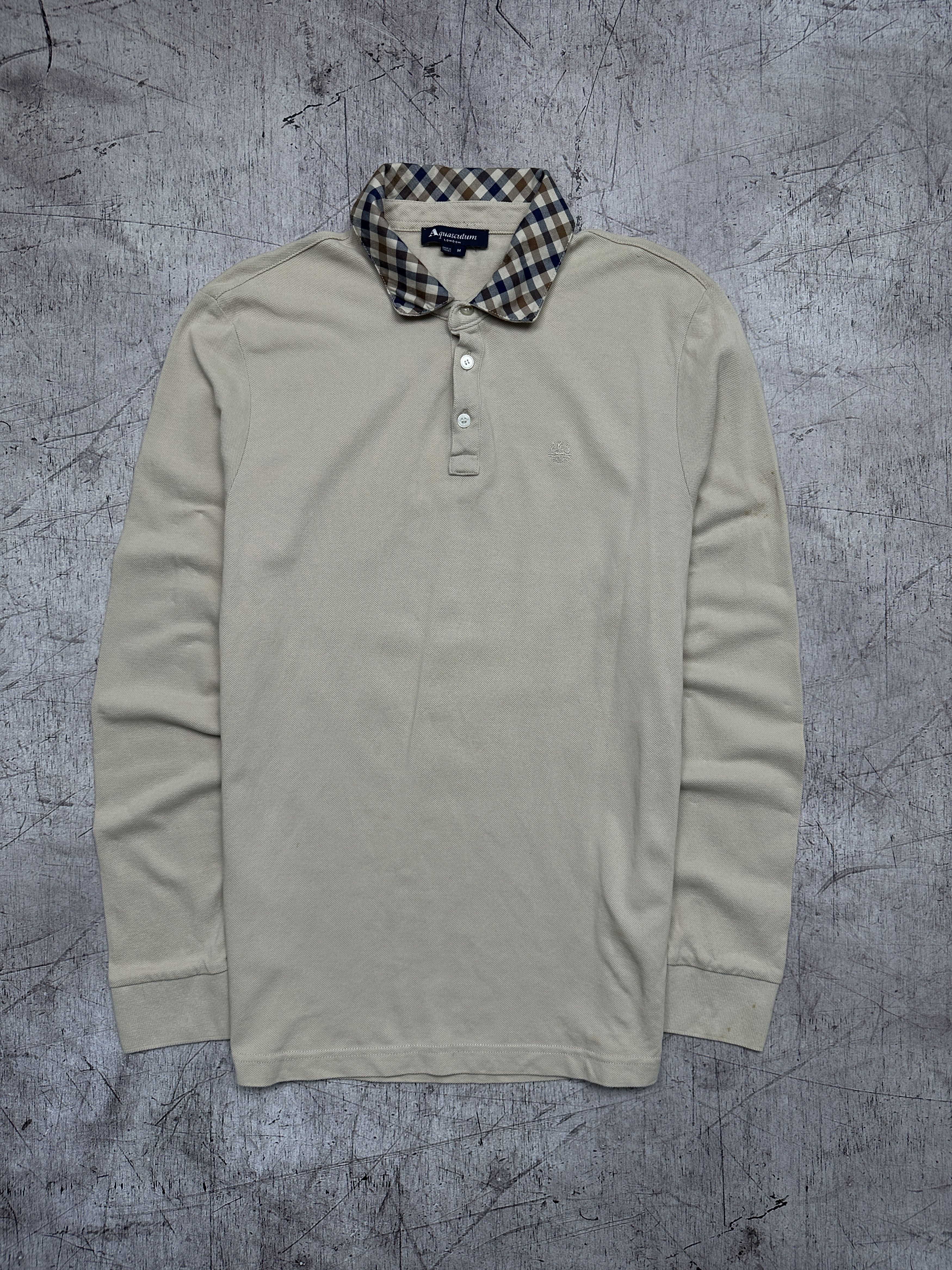 Aquascutum × Vintage Aquascutum Vintage Mens Long Sleeve Polo Shirt Size US M / EU 48-50 / 2 - 1 Thumbnail