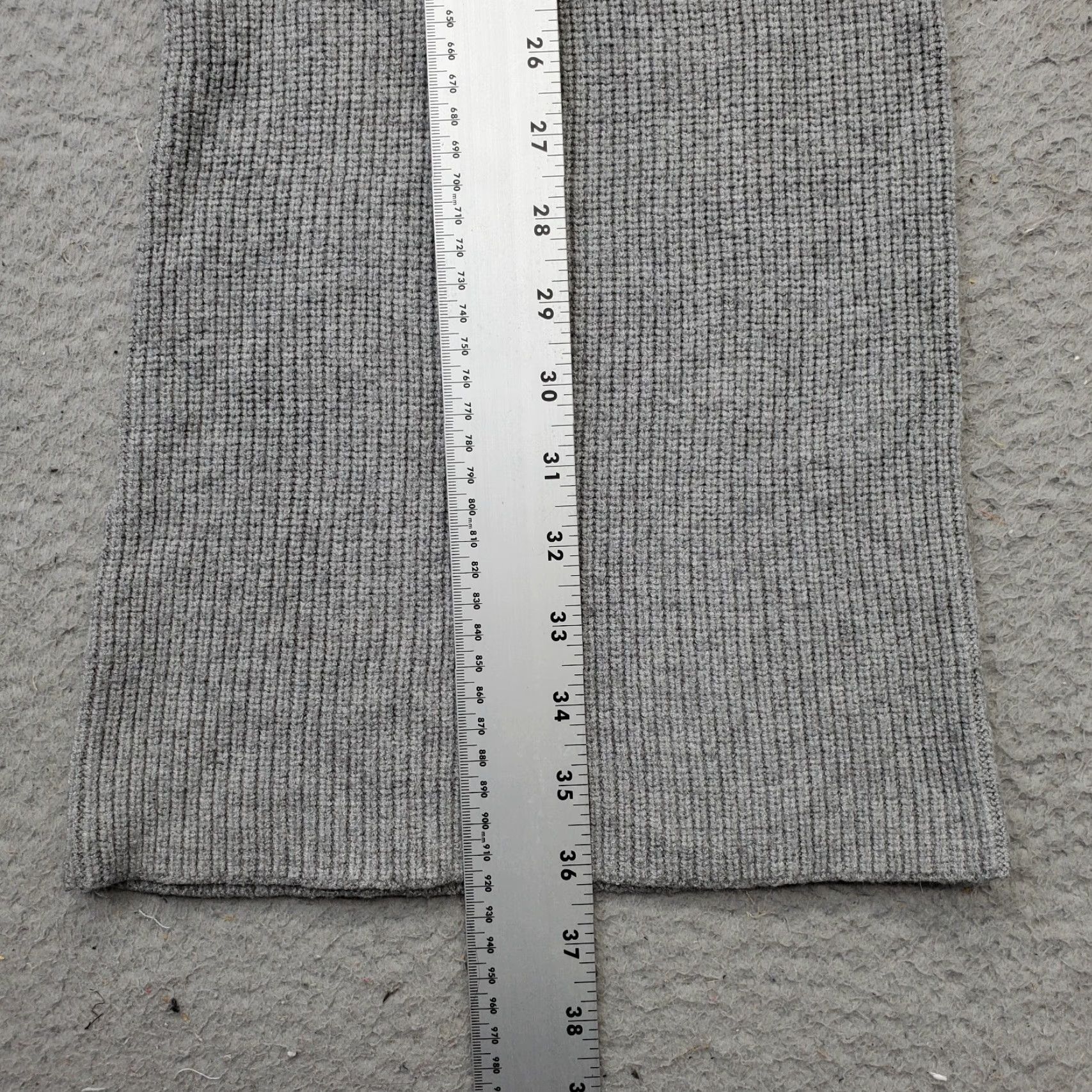 Vintage Sincerely Jules Pants Women Medium Gray Knit Wide-Leg Elastic Waist Trouser Size 32" / US 10 / IT 46 - 3 Thumbnail