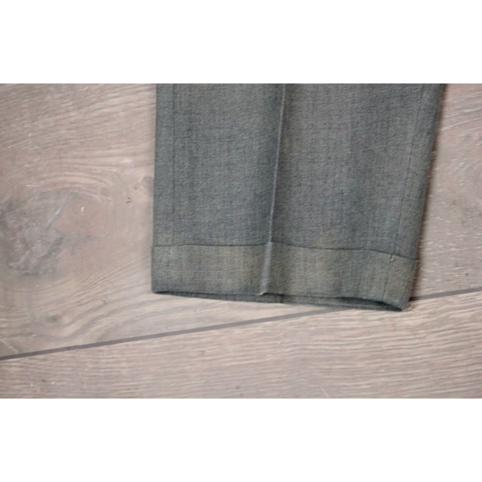 Vintage VINTAGE Men's VTG 1960s Grey Wool Blend Drop Loop Pants Sz 36 60s - 1960s Pants, Wool Blend, Grey, 36x29, Regular, Mens Size US 36 / EU 52 - 6 Thumbnail