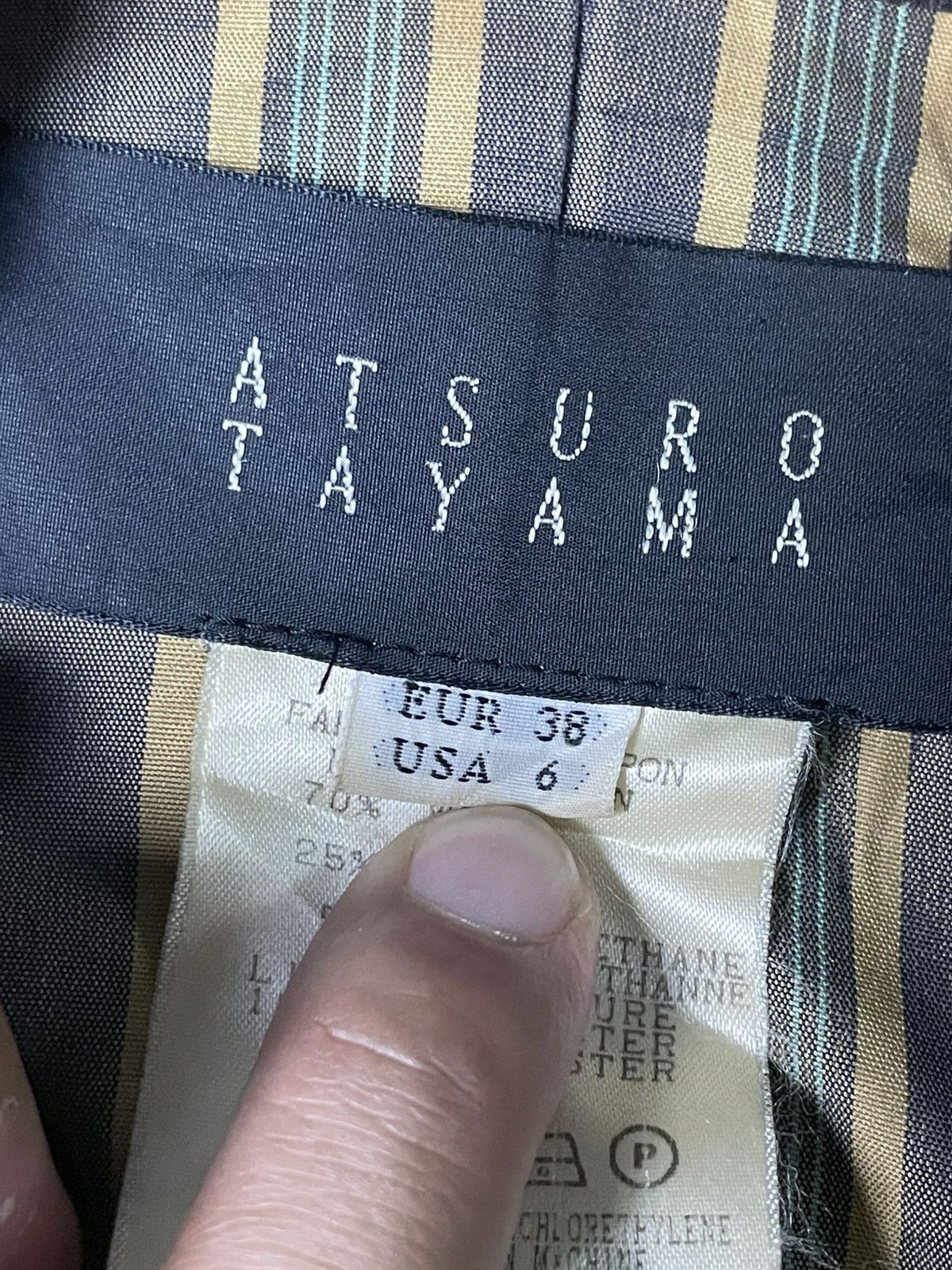 Designer × Japanese Brand × Vintage ATSURO TAYAMA Double Breasted Long Coat (133) Size US XXS / EU 40 - 8 Thumbnail