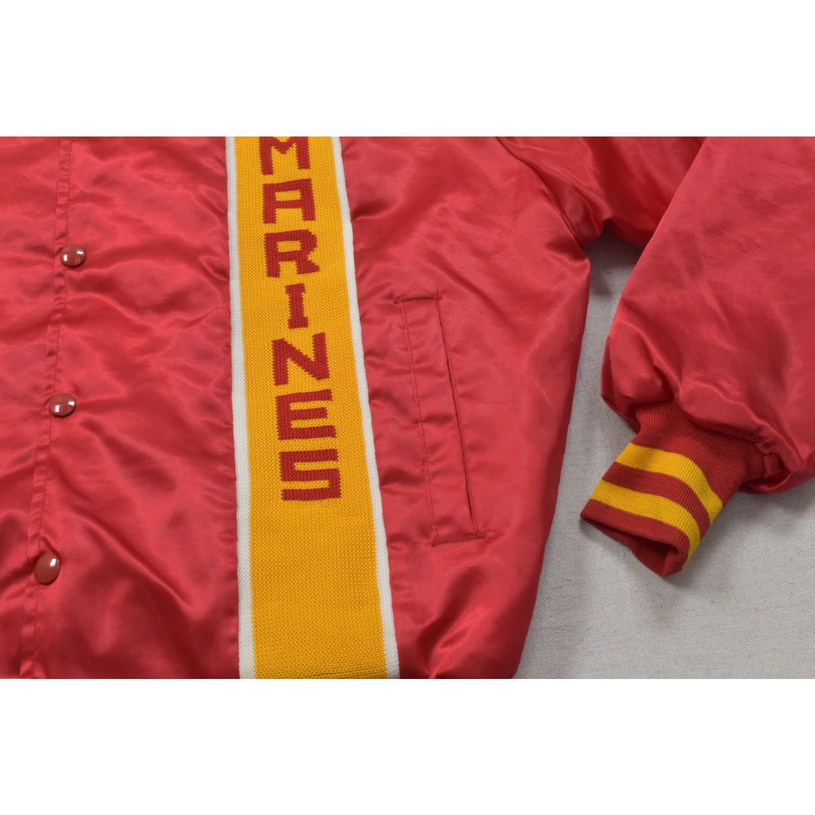 Soffe VINTAGE Soffe Jacket Mens L Red Satin Bomber Jacket US Marines Force Recon Size US L / EU 52-54 / 3 - 6 Thumbnail