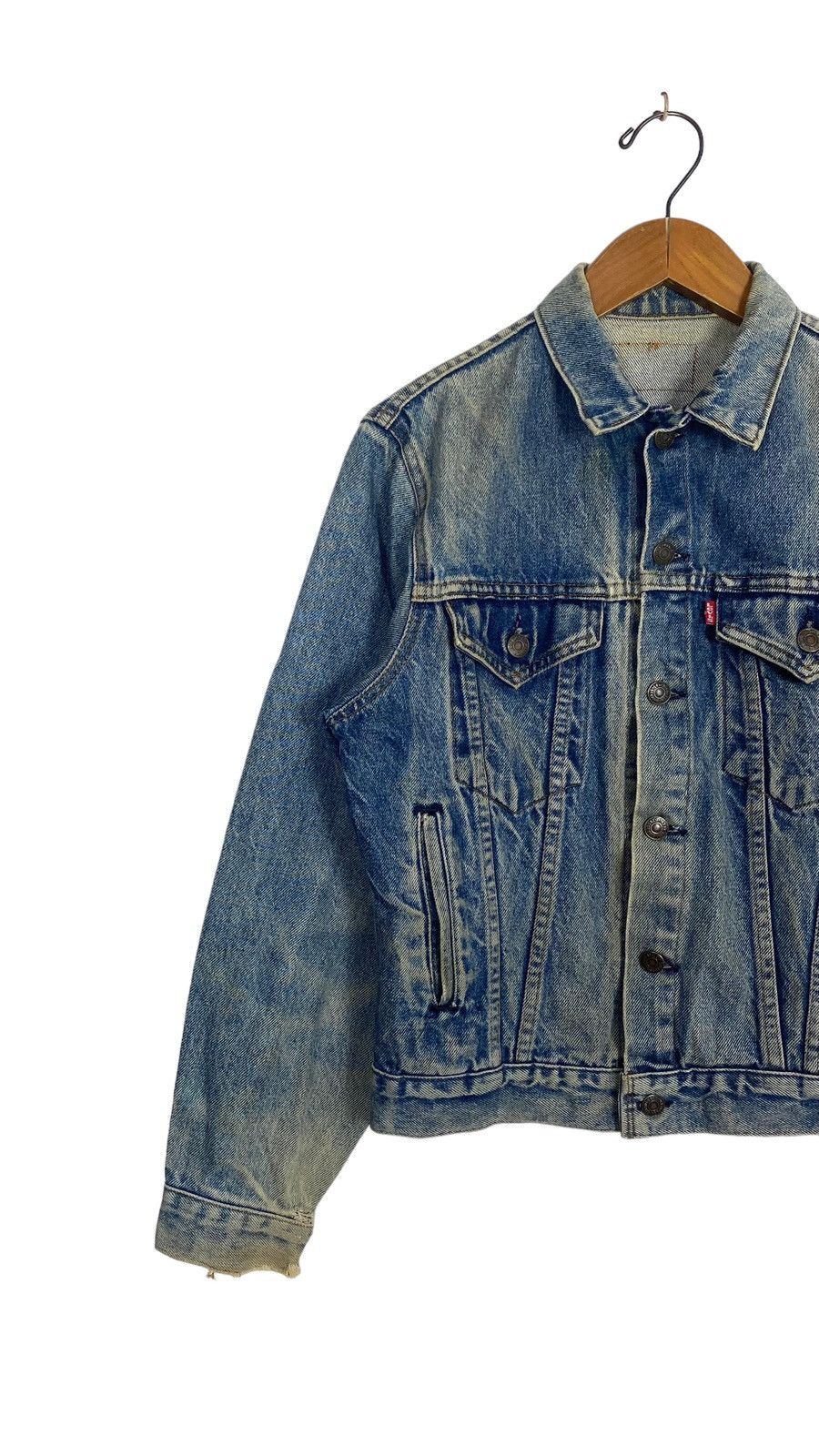Levi's Rare‼️ Vintage DISTRESSED Levi’s Denim Trucker Jacket Size US S / EU 44-46 / 1 - 2 Thumbnail