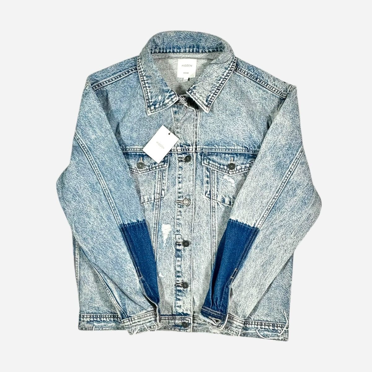 HIDDEN Hidden Dakota Wash Patch Sleeve Oversized Jacket Sz M (8-10) Size M / US 6-8 / IT 42-44 - 1 Thumbnail