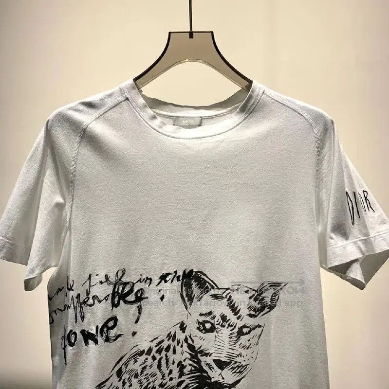 Dior Dior Men's White Cotton Graphic T-Shirt . Size US S / EU 44-46 / 1 - 3 Thumbnail