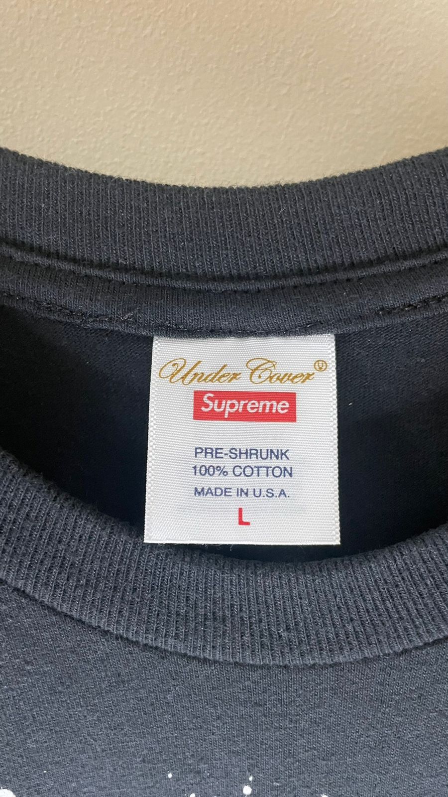 Supreme × Undercover Supreme x UNDERCOVER Tag Tee Black SS23 Size US L / EU 52-54 / 3 - 4 Thumbnail