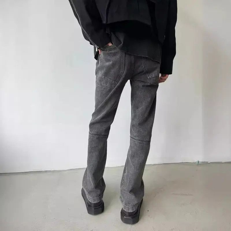 Japanese Brand Straight leg wide leg patchwork fringed jeans Size US 30 / EU 46 - 3 Thumbnail