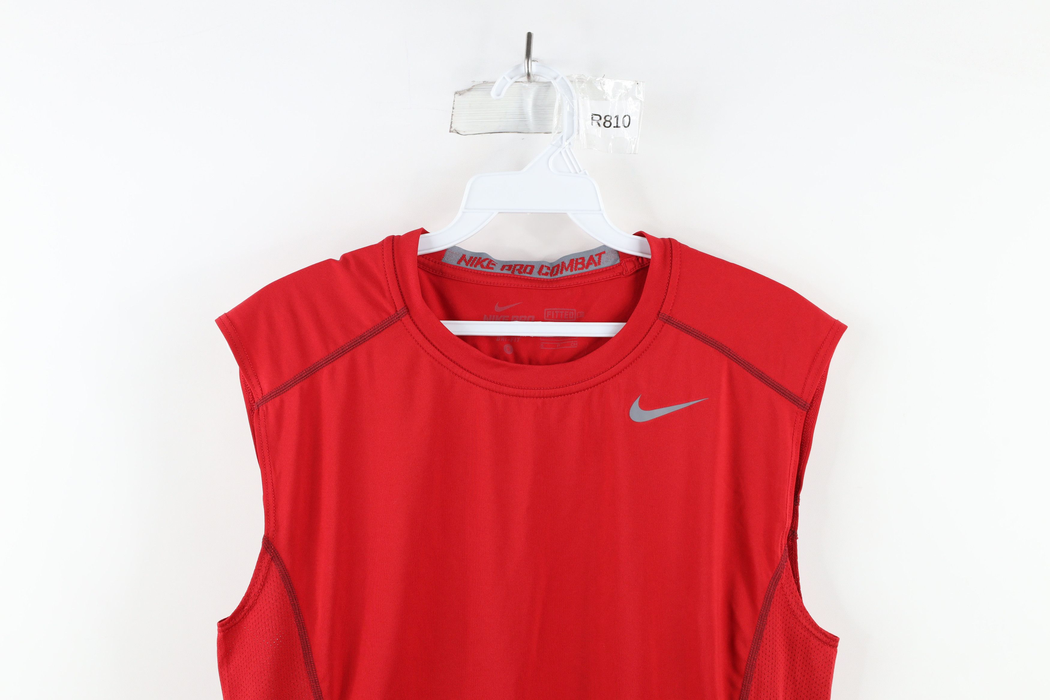 Nike × Vintage Nike Pro Combat Compression Sleeveless Training T-Shirt Red Size US S / EU 44-46 / 1 - 2 Thumbnail