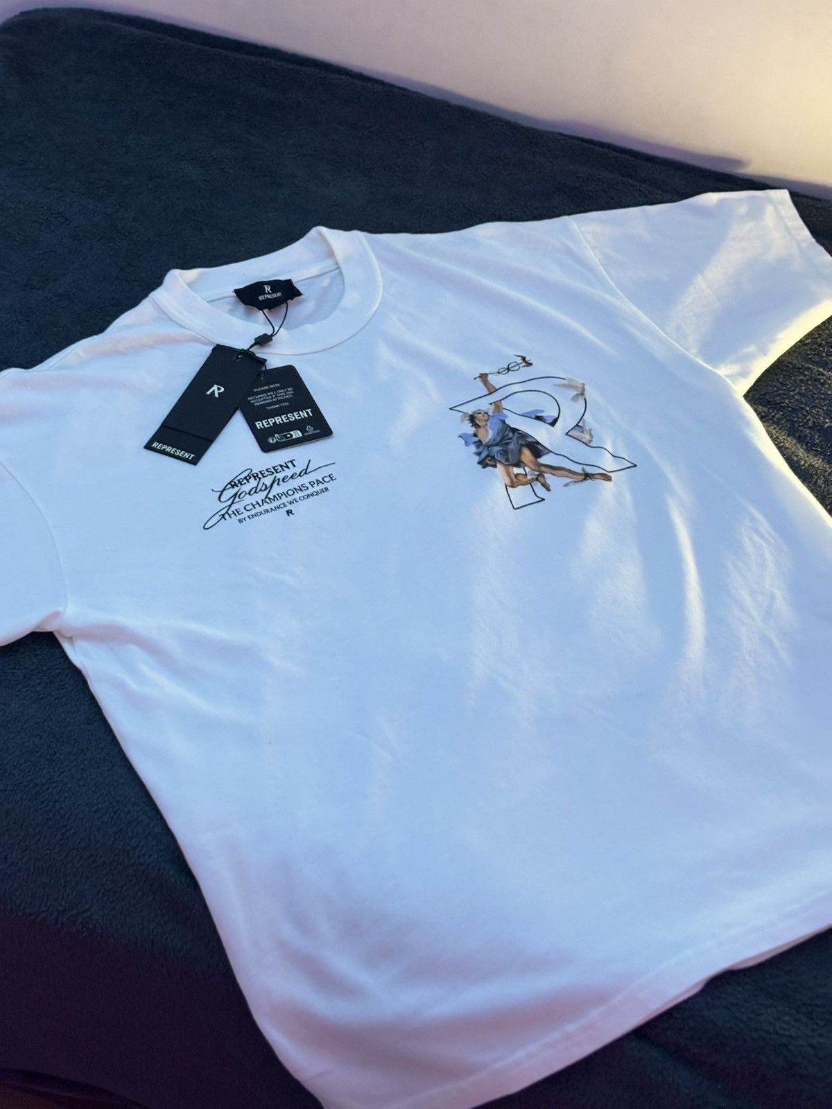 Represent Clo. REPRESENT ‘Hermes White’ T-shirt Size US M / EU 48-50 / 2 - 2 Thumbnail