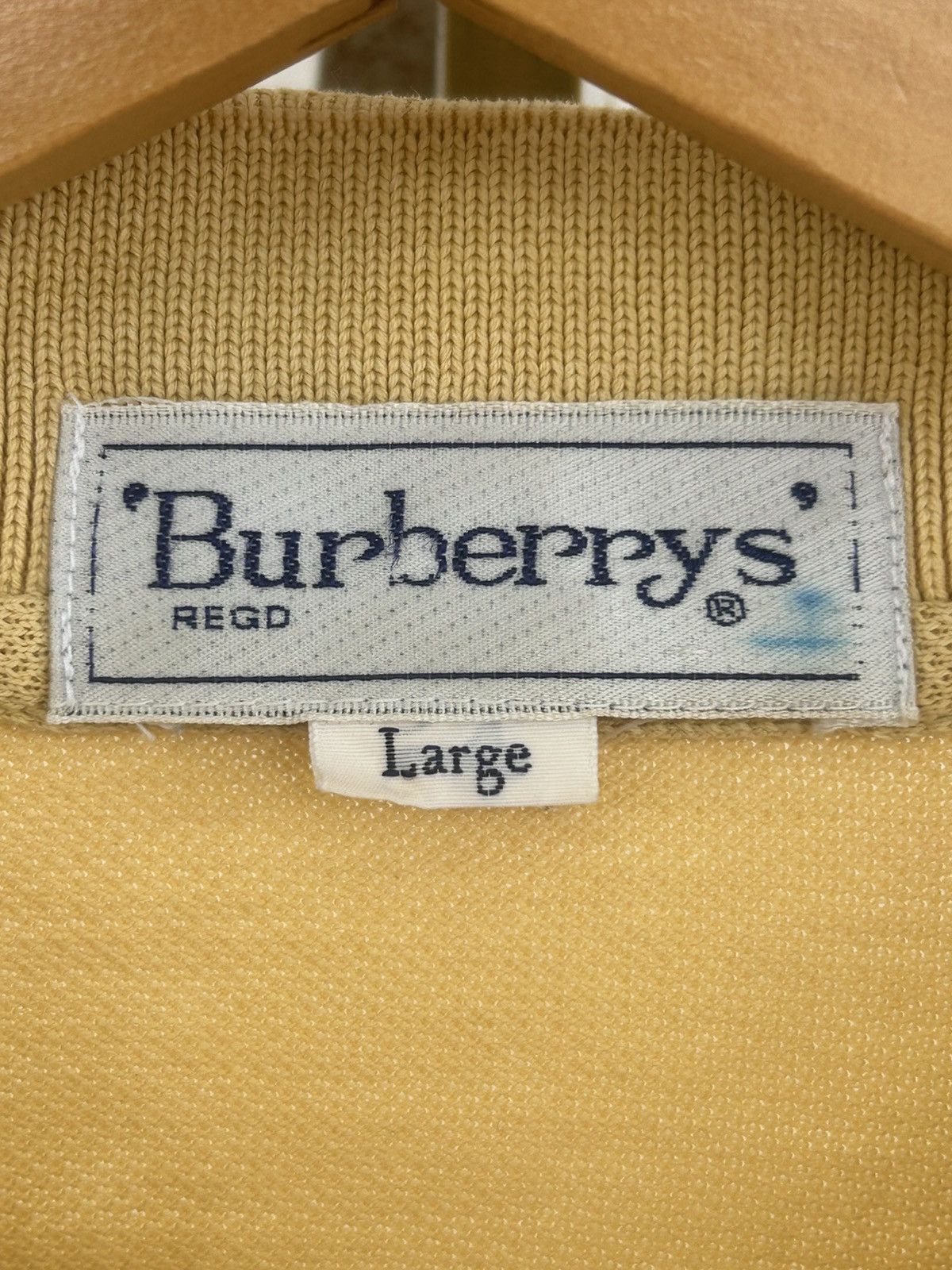 Burberry Burberry Vintage Longsleeve Polo Tee Yellow Size US L / EU 52-54 / 3 - 6 Thumbnail