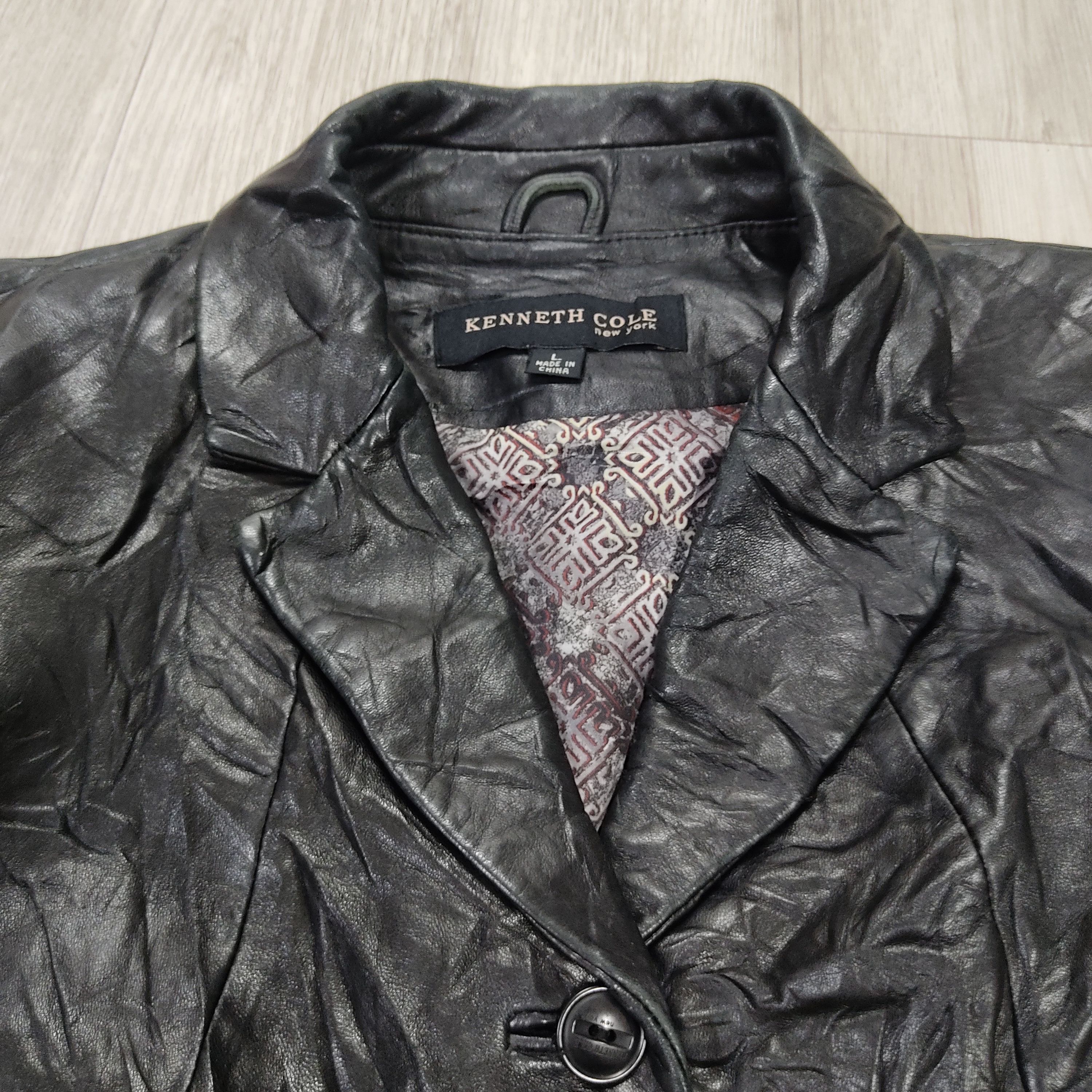 Designer × Kenneth Cole KENNETH COLE 3 Buttons Distressed Leather Jacket Size US L / EU 52-54 / 3 - 5 Thumbnail