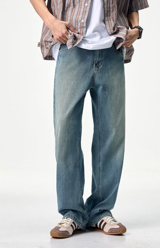 Japanese Brand Men's Clanfit Straight Leg Stretch Retro Jeans Size US 32 / EU 48 - 1 Thumbnail