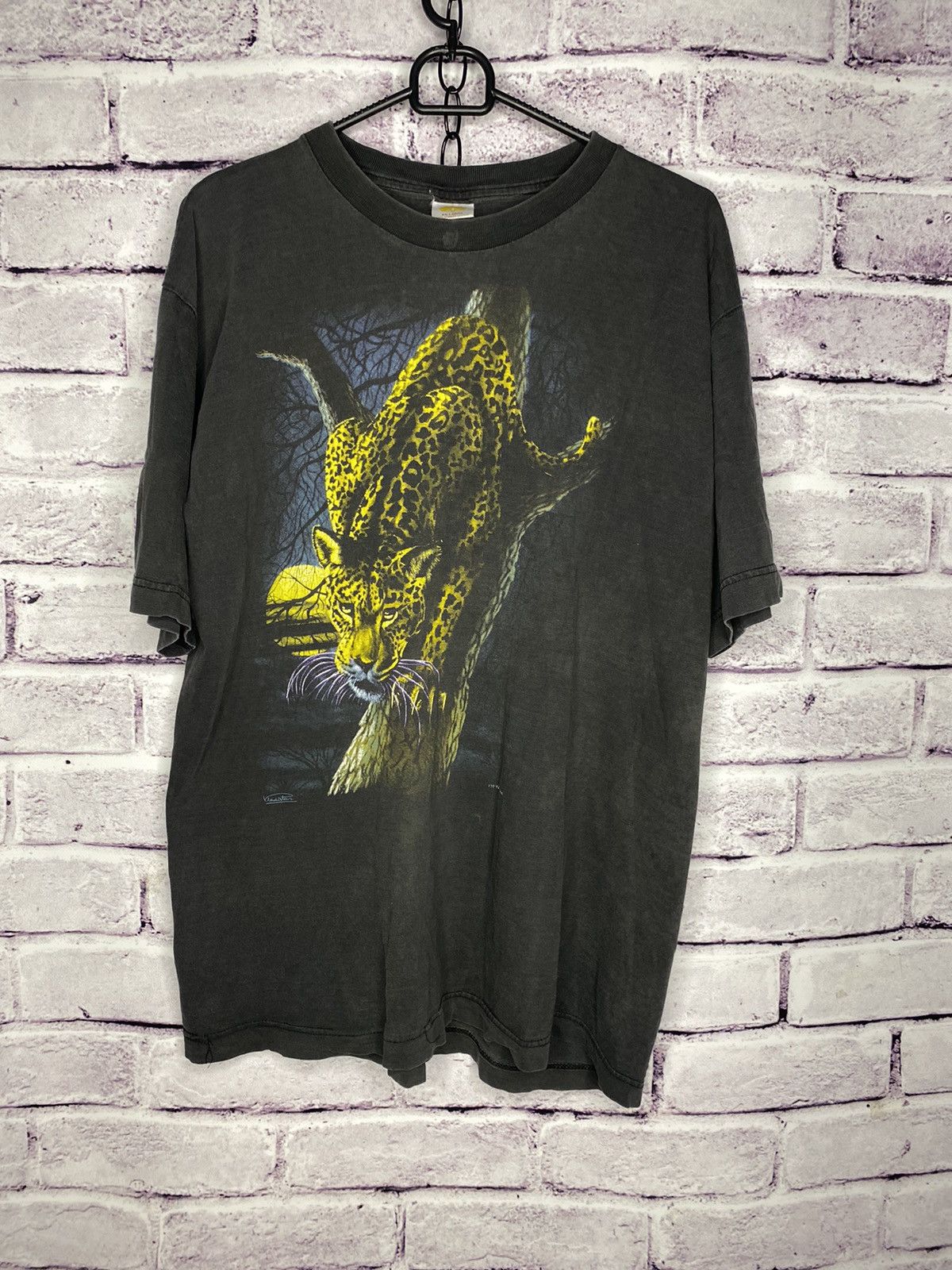 Band Tees × Habitat × Vintage MENS T-Shirt Vintage Rare Habitat Tiger Printed Log Tee Size US L / EU 52-54 / 3 - 1 Thumbnail