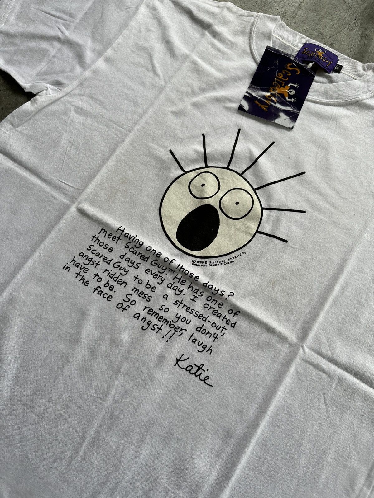 Vintage Vintage Scared Guy 1996 K. Freedman Art Tees Size US M / EU 48-50 / 2 - 5 Thumbnail