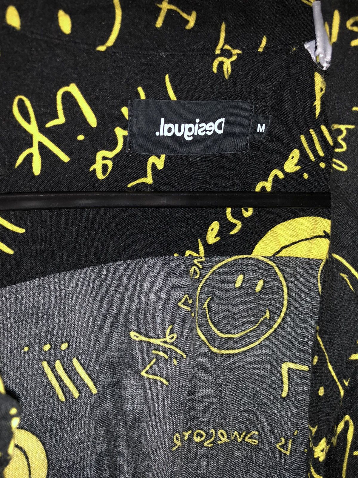 Desigual Black Smiley Shirt Size US M / EU 48-50 / 2 - 3 Thumbnail
